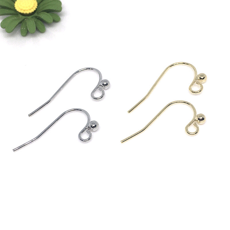 14K Gold Filled Earring Hooks Ball With Loop Fish Earwire - Doki Decor