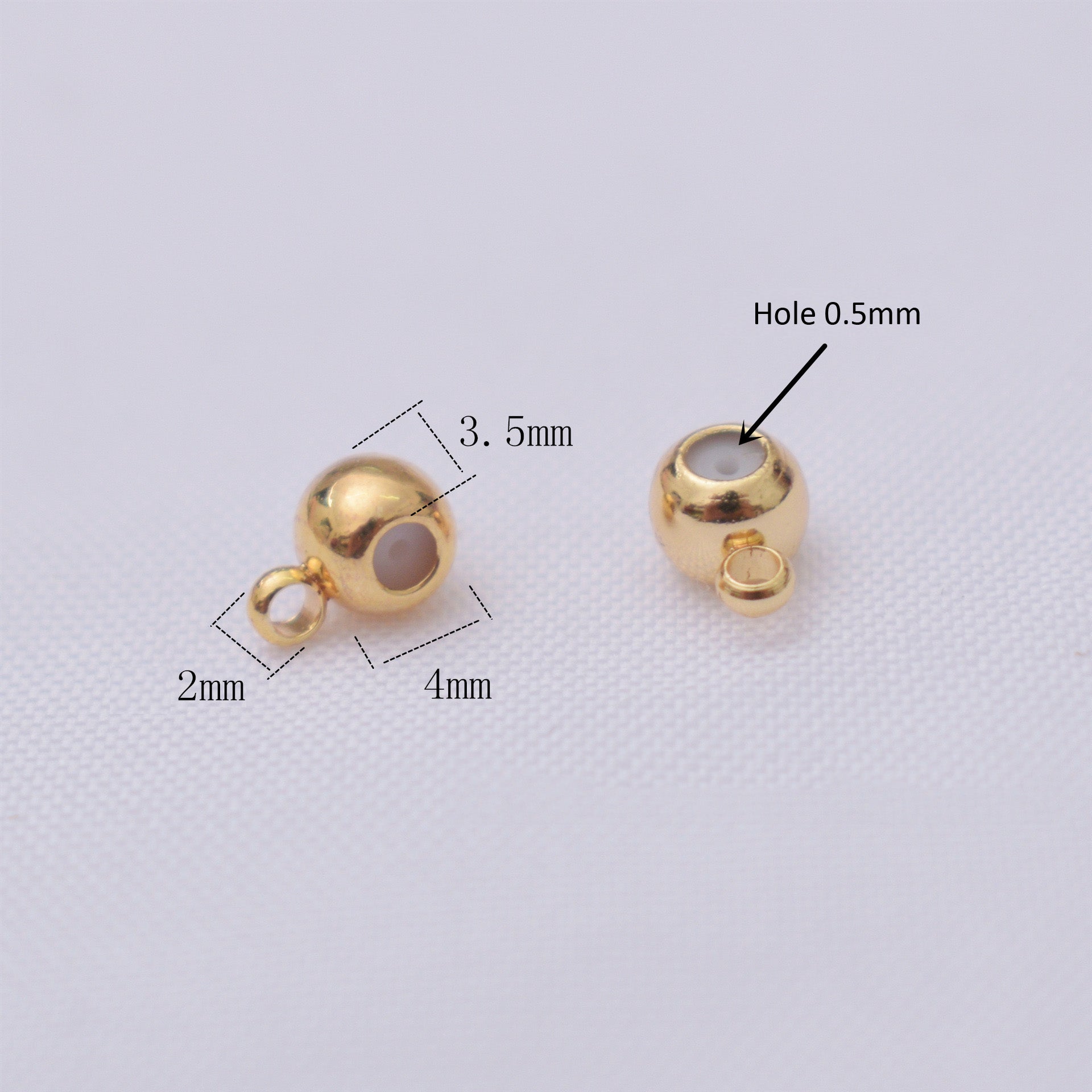 50PCS 18K Gold Filled Earring Backs Ball With Loop Silicone Ear Stoppers White Gold Mental Replacement For Jewelry Making DIY Earrings Backs Doki Decor   