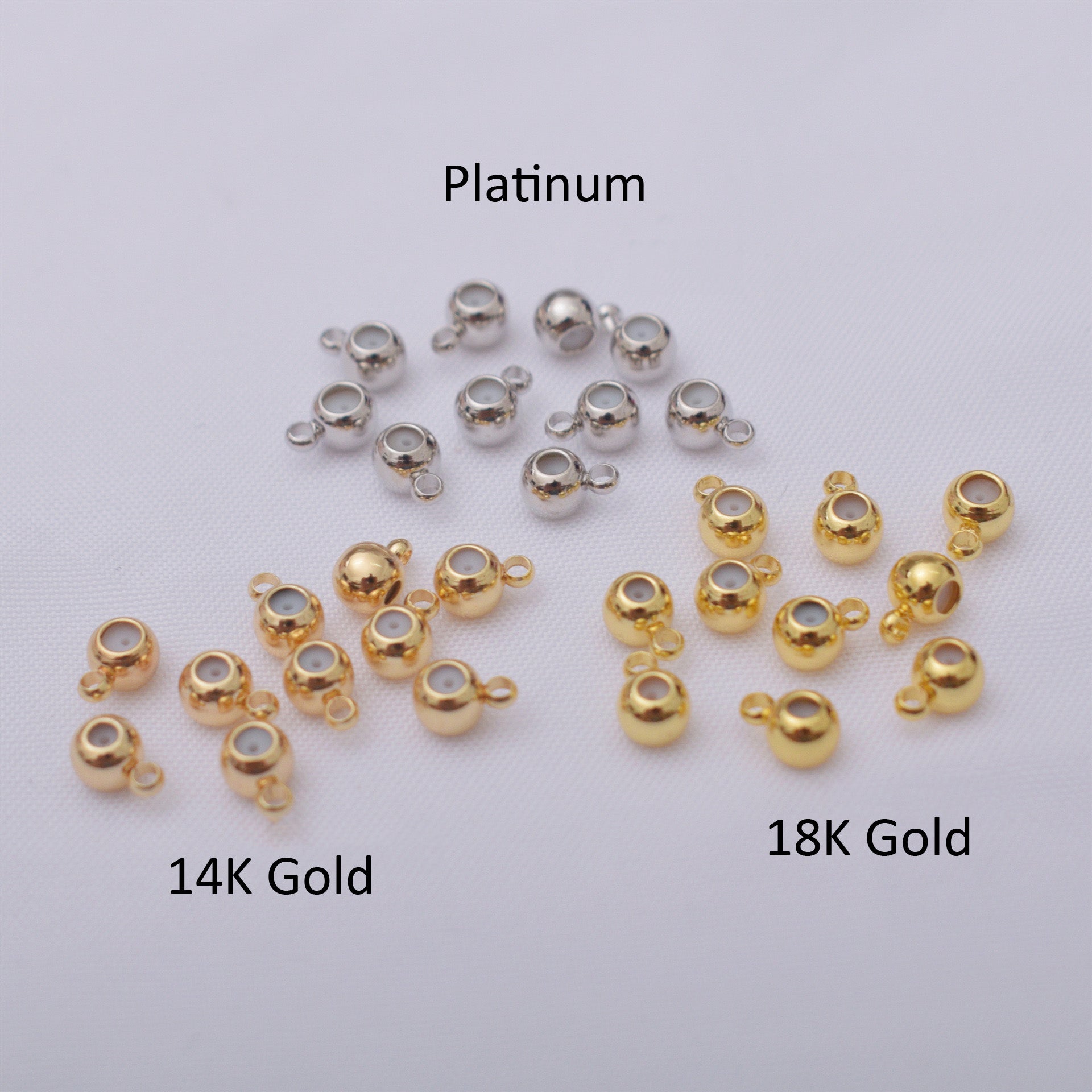 50PCS 18K Gold Filled Earring Backs Ball With Loop Silicone Ear Stoppers White Gold Mental Replacement For Jewelry Making DIY Earrings Backs Doki Decor   