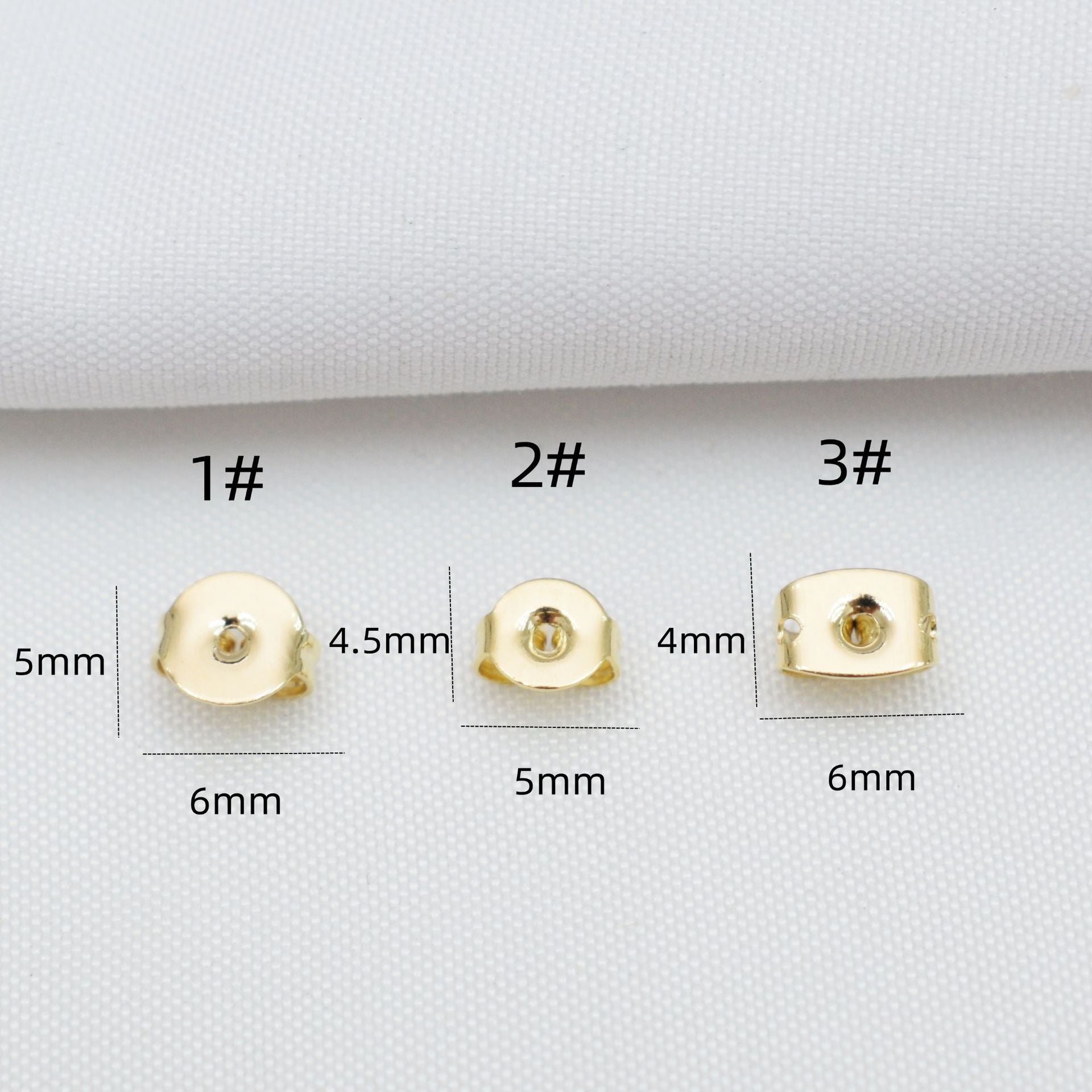 100PCS 18K Gold Filled Earring Backs Square Round Butterfly Ear Stoppers White Gold Silver Rose Gold Replacement For Jewelry Making DIY Earrings Backs Doki Decor   