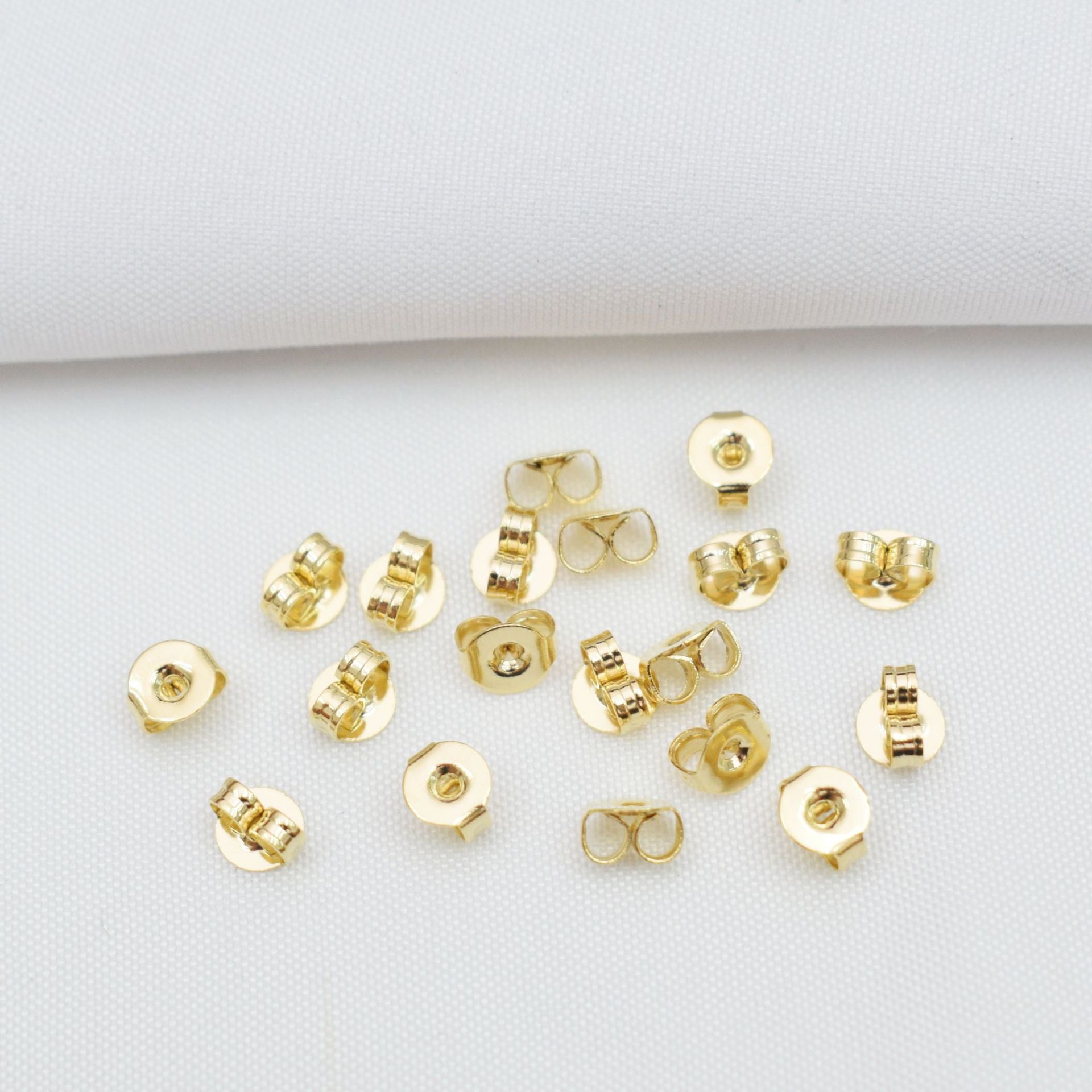 100PCS 18K Gold Filled Earring Backs Square Round Butterfly Ear Stoppers White Gold Silver Rose Gold Replacement For Jewelry Making DIY Earrings Backs Doki Decor   