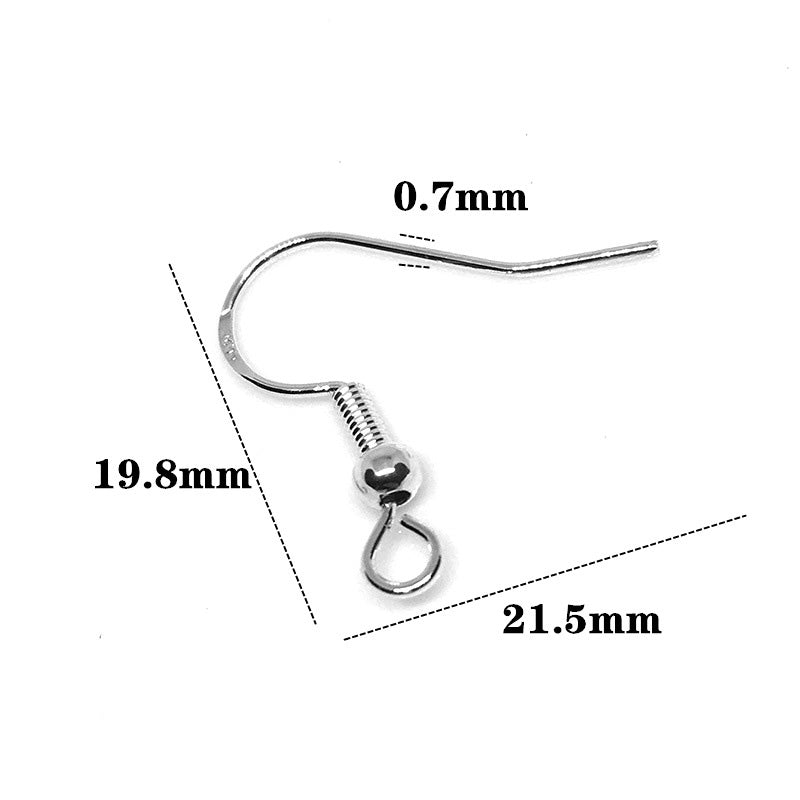 100PCS 14K 18K Gold Filled Earring Hooks 925 Sterling Silver With Bead and Loop Fish Earwire White Gold Silver For Jewelry Making Earrings Hooks Doki Decor   