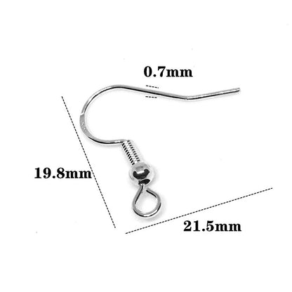 100PCS 14K 18K Gold Filled Earring Hooks 925 Sterling Silver With Bead and Loop Fish Earwire White Gold Silver For Jewelry Making Earrings Hooks Doki Decor   