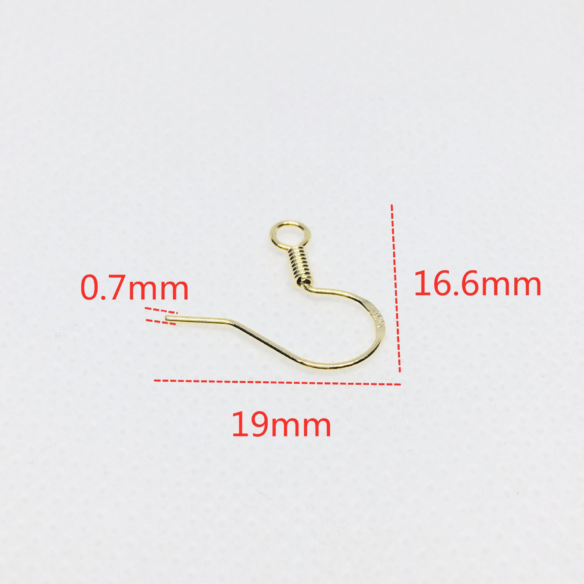 100PCS 14K 18K Gold Filled Earring Hooks 925 Sterling Silver With Loop Fish Earwire White Gold Silver Rose Gold For Jewelry Making Earrings Hooks Doki Decor   