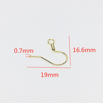 100PCS 14K 18K Gold Filled Earring Hooks 925 Sterling Silver With Loop Fish Earwire White Gold Silver Rose Gold For Jewelry Making Earrings Hooks Doki Decor   