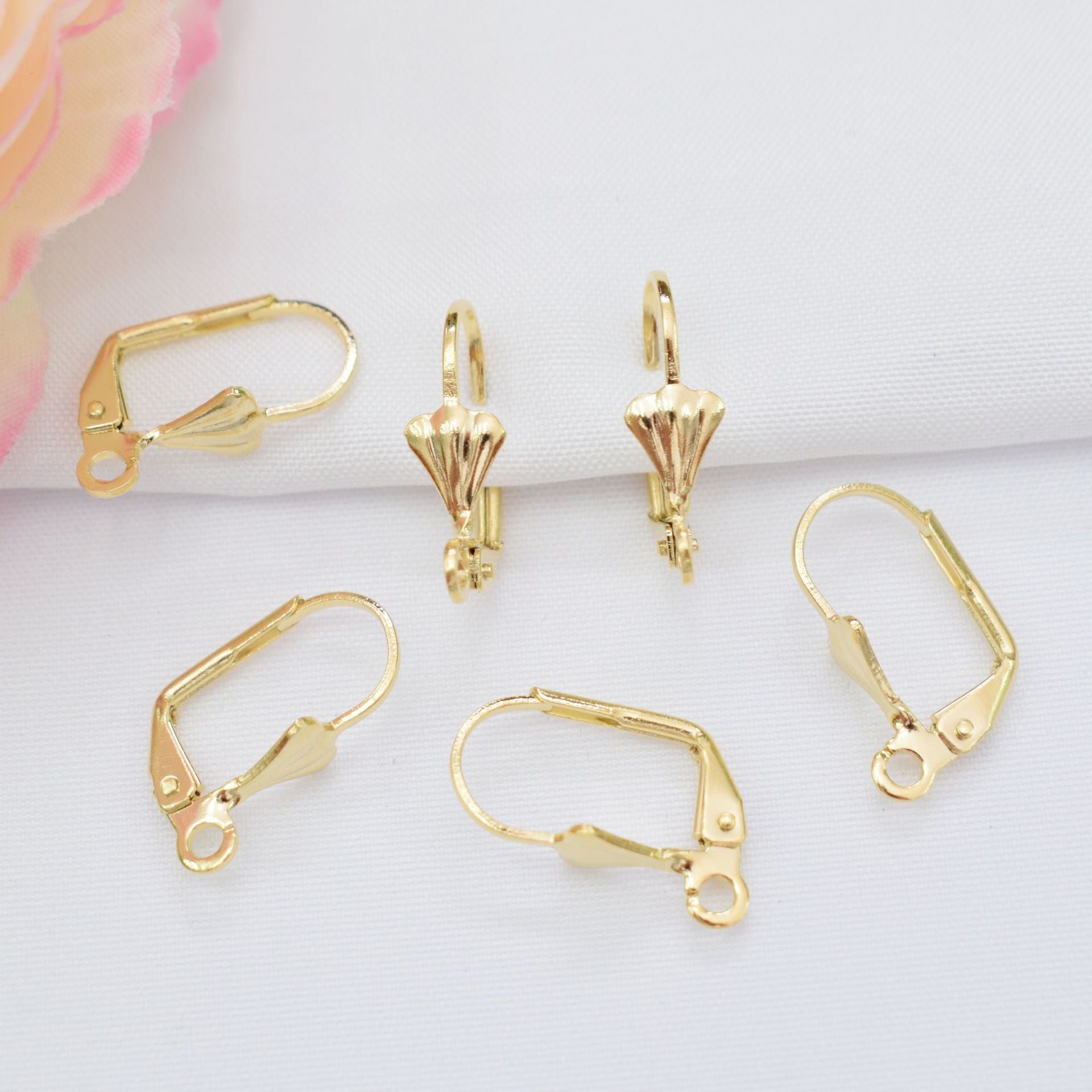 20PCS 14K 18K Gold Filled Earring Hooks Earring Hoops Ear Buckle White Gold For Jewelry Making Earrings Hoops Doki Decor   