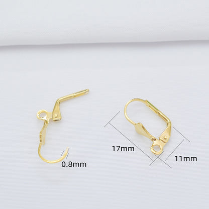 20PCS 14K 18K Gold Filled Earring Hooks Earring Hoops Ear Buckle White Gold For Jewelry Making Earrings Hoops Doki Decor   