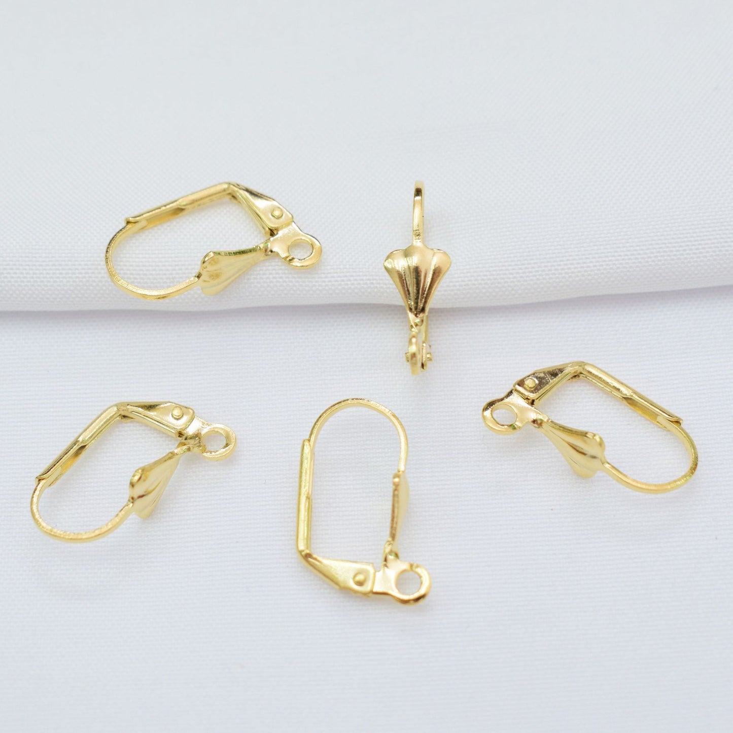 20PCS 14K 18K Gold Filled Earring Hooks Earring Hoops Ear Buckle White Gold For Jewelry Making Earrings Hoops Doki Decor 18K Gold  