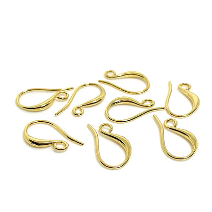 20PCS 14K 18K Gold Filled Earring Hooks Fish Earwire White Gold Rose Gold For Jewelry Making Earrings Hooks Doki Decor 18K Gold  