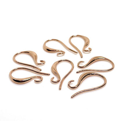 20PCS 14K 18K Gold Filled Earring Hooks Fish Earwire White Gold Rose Gold For Jewelry Making Earrings Hooks Doki Decor Rose Gold  