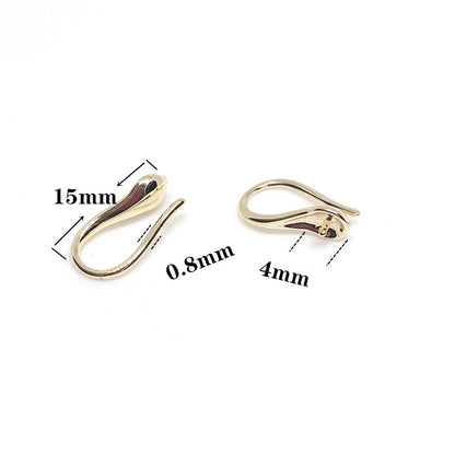 10PCS 14K 18K Gold Filled Earring Hooks Pearl Tray Fish Earwire White Gold Rose Gold For Jewelry Making Earrings Hooks Doki Decor   