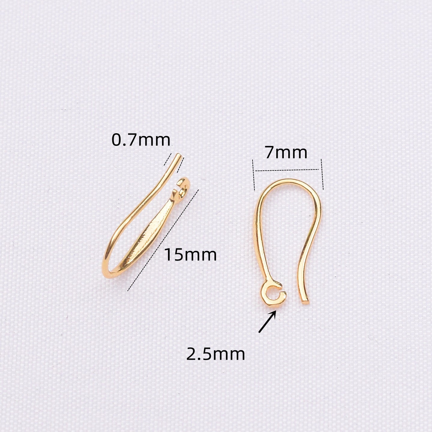 10PCS 14K 18K Gold Filled Earring Hooks Smooth U Type White Gold For Jewelry Making Earrings Hooks Doki Decor   