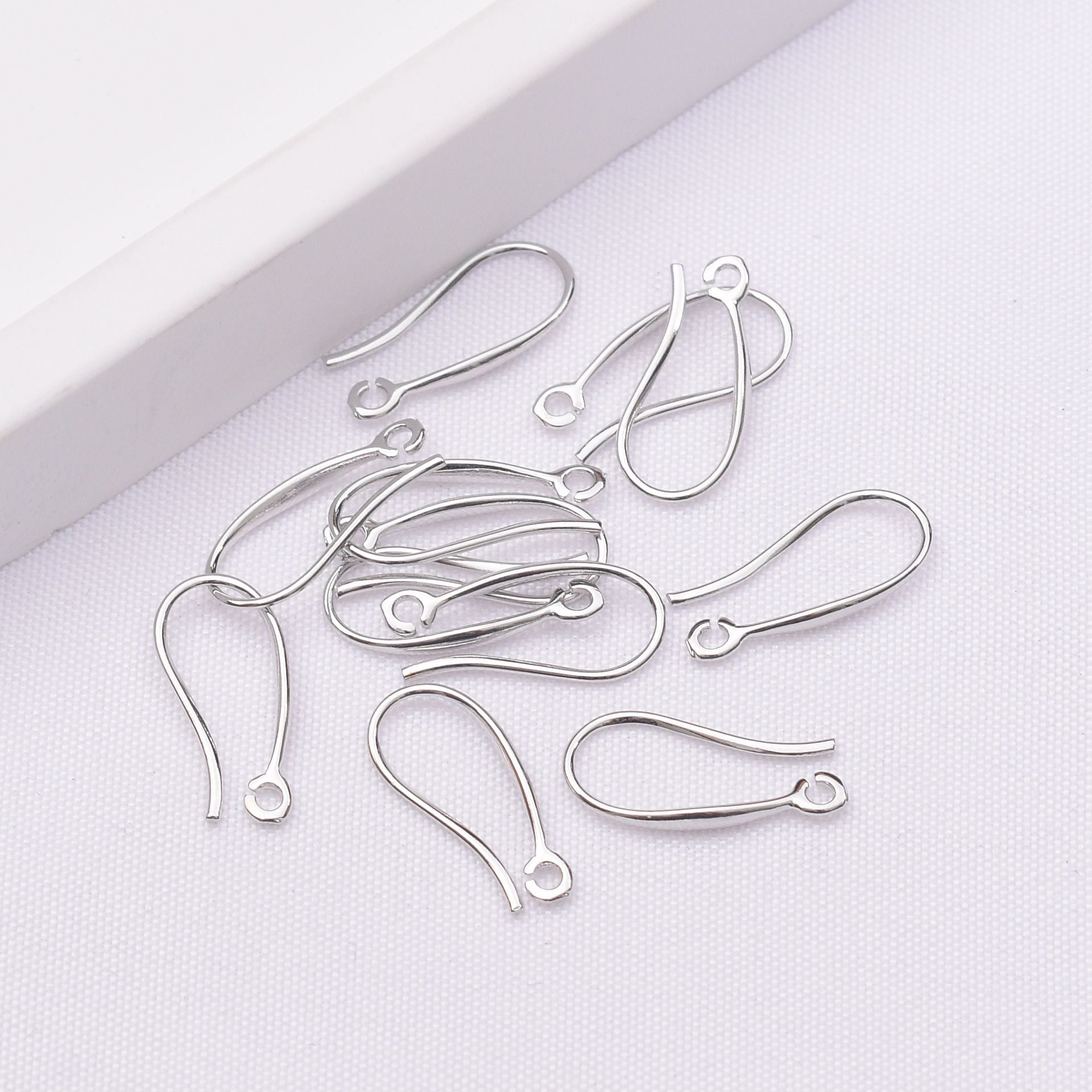 10PCS 14K 18K Gold Filled Earring Hooks Smooth U Type White Gold For Jewelry Making Earrings Hooks Doki Decor White Gold  