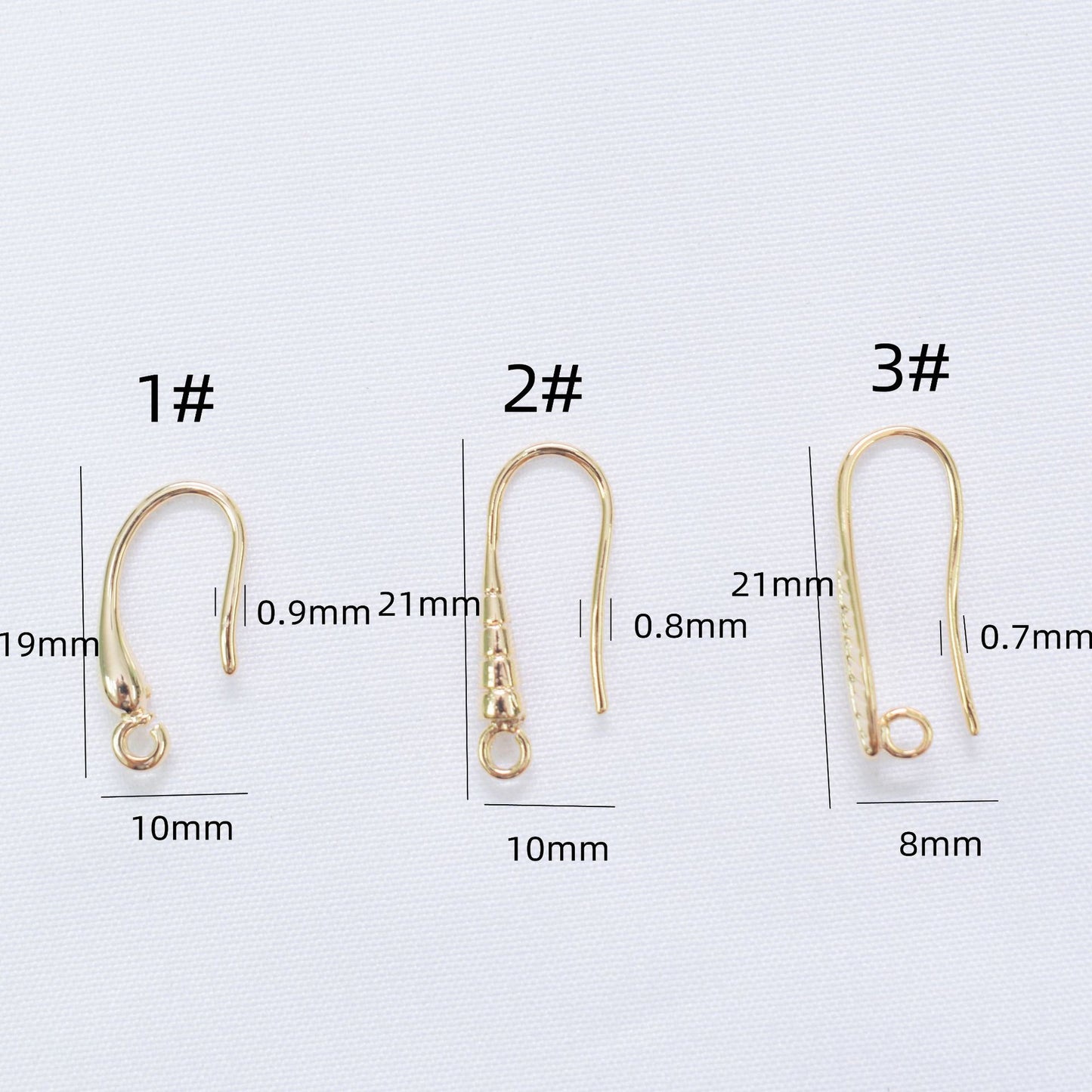 10PCS 14K 18K Gold Filled Earring Hooks Waterdrop Droplet With Loop Fish Earwire White Gold For Jewelry Making Earrings Hooks Doki Decor   