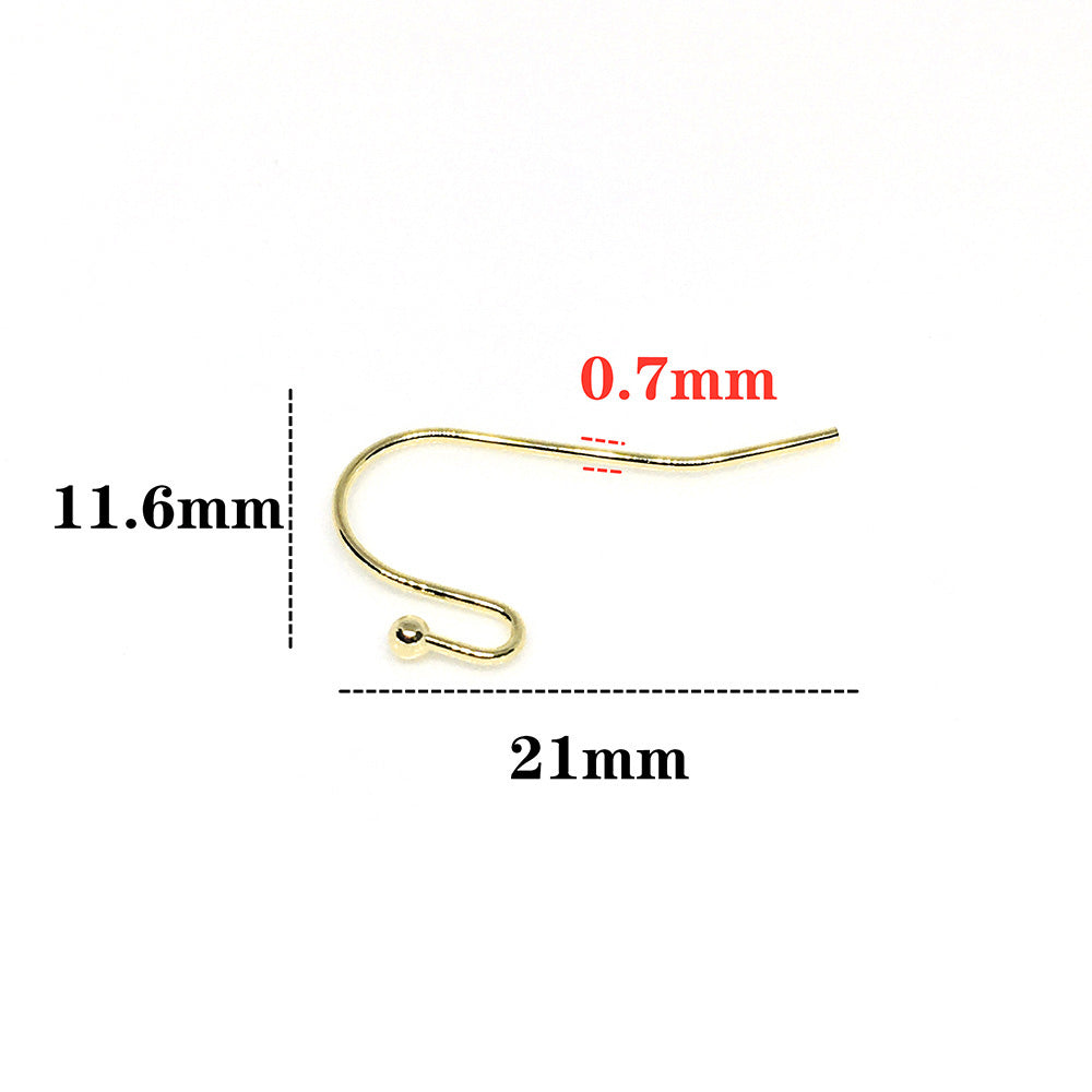 100PCS 14K 18K Gold Filled Earring Hooks Fish Earwire With Ball White Gold Silver Rose Gold For Jewelry Making Earrings Hooks Doki Decor   