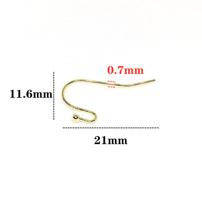 100PCS 14K 18K Gold Filled Earring Hooks Fish Earwire With Ball White Gold Silver Rose Gold For Jewelry Making Earrings Hooks Doki Decor   