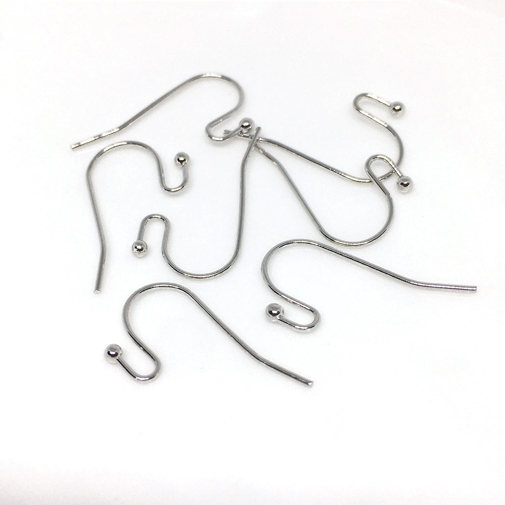 100PCS 14K 18K Gold Filled Earring Hooks Fish Earwire With Ball White Gold Silver Rose Gold For Jewelry Making Earrings Hooks Doki Decor White Gold  