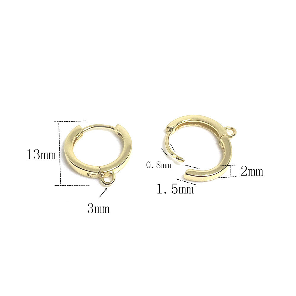 10PCS 14K 18K Gold Filled Earring Hoops Smooth Circle Hollow With Loop Dangle Lever Back Round Beading Hoop White Gold Rose Gold Silver For Jewelry Making Earrings Hoops Doki Decor   