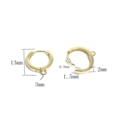 10PCS 14K 18K Gold Filled Earring Hoops Smooth Circle Hollow With Loop Dangle Lever Back Round Beading Hoop White Gold Rose Gold Silver For Jewelry Making Earrings Hoops Doki Decor   