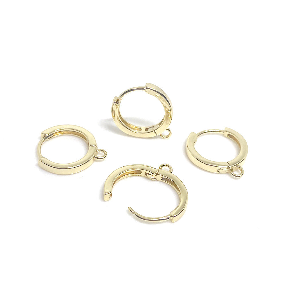 10PCS 14K 18K Gold Filled Earring Hoops Smooth Circle Hollow With Loop Dangle Lever Back Round Beading Hoop White Gold Rose Gold Silver For Jewelry Making Earrings Hoops Doki Decor   