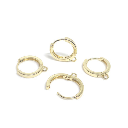 10PCS 14K 18K Gold Filled Earring Hoops Smooth Circle Hollow With Loop Dangle Lever Back Round Beading Hoop White Gold Rose Gold Silver For Jewelry Making Earrings Hoops Doki Decor   