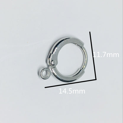 50PCS 14K 18K Gold Filled Earring Hoops Flat With Loop Dangle Lever Back Round Beading Hoop White Gold Rose Gold Silver For Jewelry Making Earrings Hoops Doki Decor   