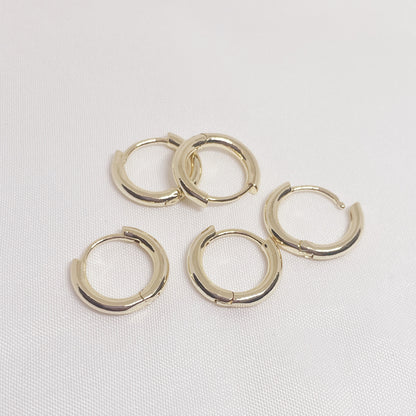 10PCS 14K 18K Gold Filled Earring Hoops Smooth Beads Circle Lever Back Round Beading Hoop White Gold Rose Gold For Jewelry Making Earrings Hoops Doki Decor 1# 14K Gold 