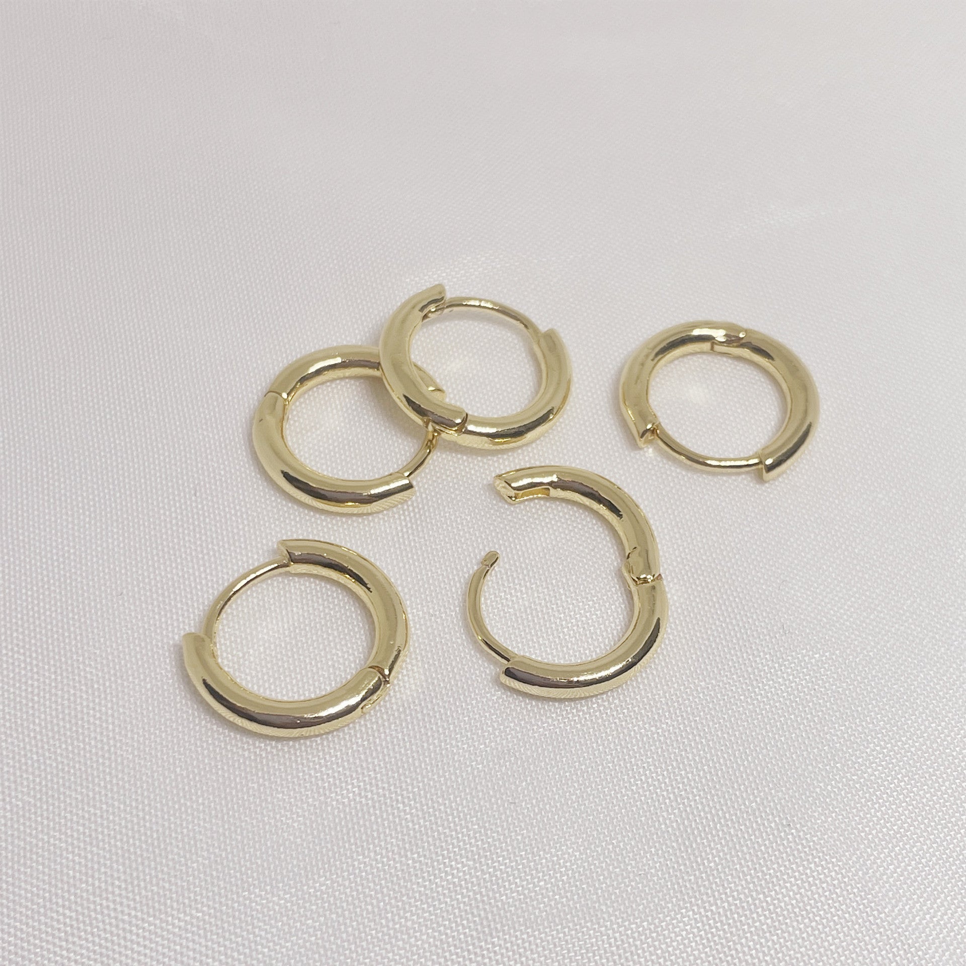 10PCS 14K 18K Gold Filled Earring Hoops Smooth Beads Circle Lever Back Round Beading Hoop White Gold Rose Gold For Jewelry Making Earrings Hoops Doki Decor 1# 18K Gold 