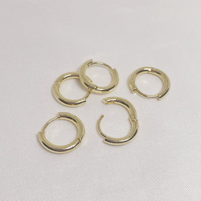 10PCS 14K 18K Gold Filled Earring Hoops Smooth Beads Circle Lever Back Round Beading Hoop White Gold Rose Gold For Jewelry Making Earrings Hoops Doki Decor 1# 18K Gold 