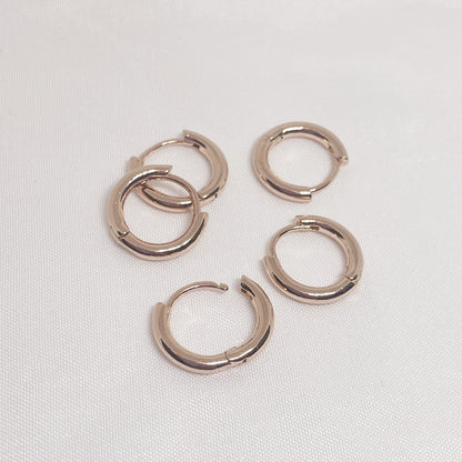 10PCS 14K 18K Gold Filled Earring Hoops Smooth Beads Circle Lever Back Round Beading Hoop White Gold Rose Gold For Jewelry Making Earrings Hoops Doki Decor 1# Rose Gold 