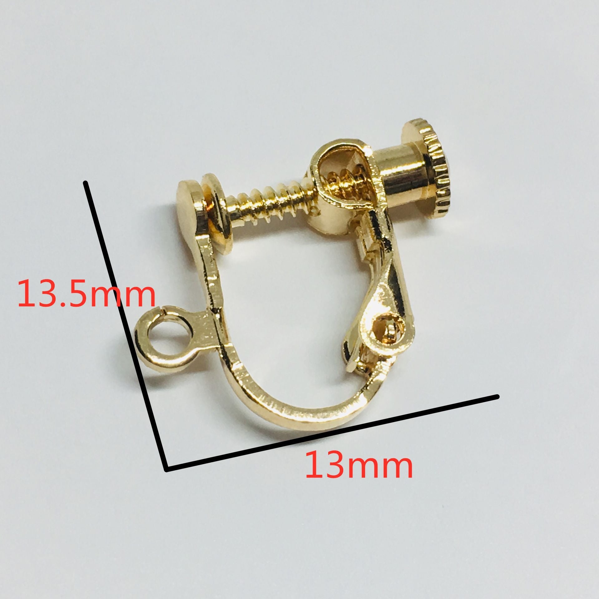 10PCS 14K 18K Gold Filled Flat Screw Clip-On Earring Converter Findings Components Pads White Gold Rose Gold Silver Clip-On Earrings Doki Decor   