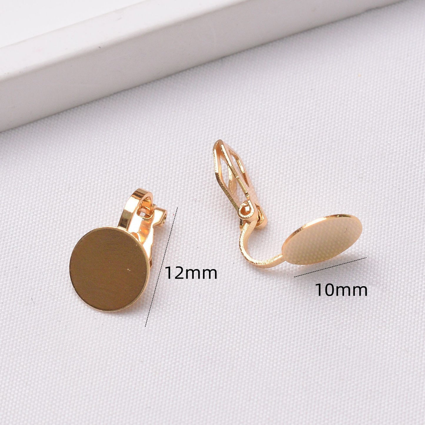 10PCS 14K 18K Gold Filled Frog Clip-On Earring Converter Findings Components Flat Round Triangle Earring Pads White Gold Rose Gold Clip-On Earrings Doki Decor   