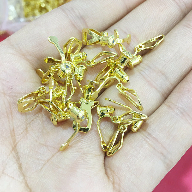 10PCS 14K 18K Gold Filled Rubber Frog Clip-On Earring Converter Findings Components Pads White Gold Rose Gold Silver Clip-On Earrings Doki Decor 18K Gold  