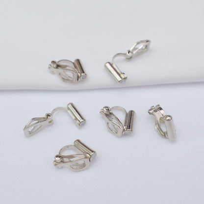 10PCS 14K 18K Gold Filled Rubber Clip-On Earring Converter Findings Components Pads White Gold Rose Gold Silver Clip-On Earrings Doki Decor White Gold  