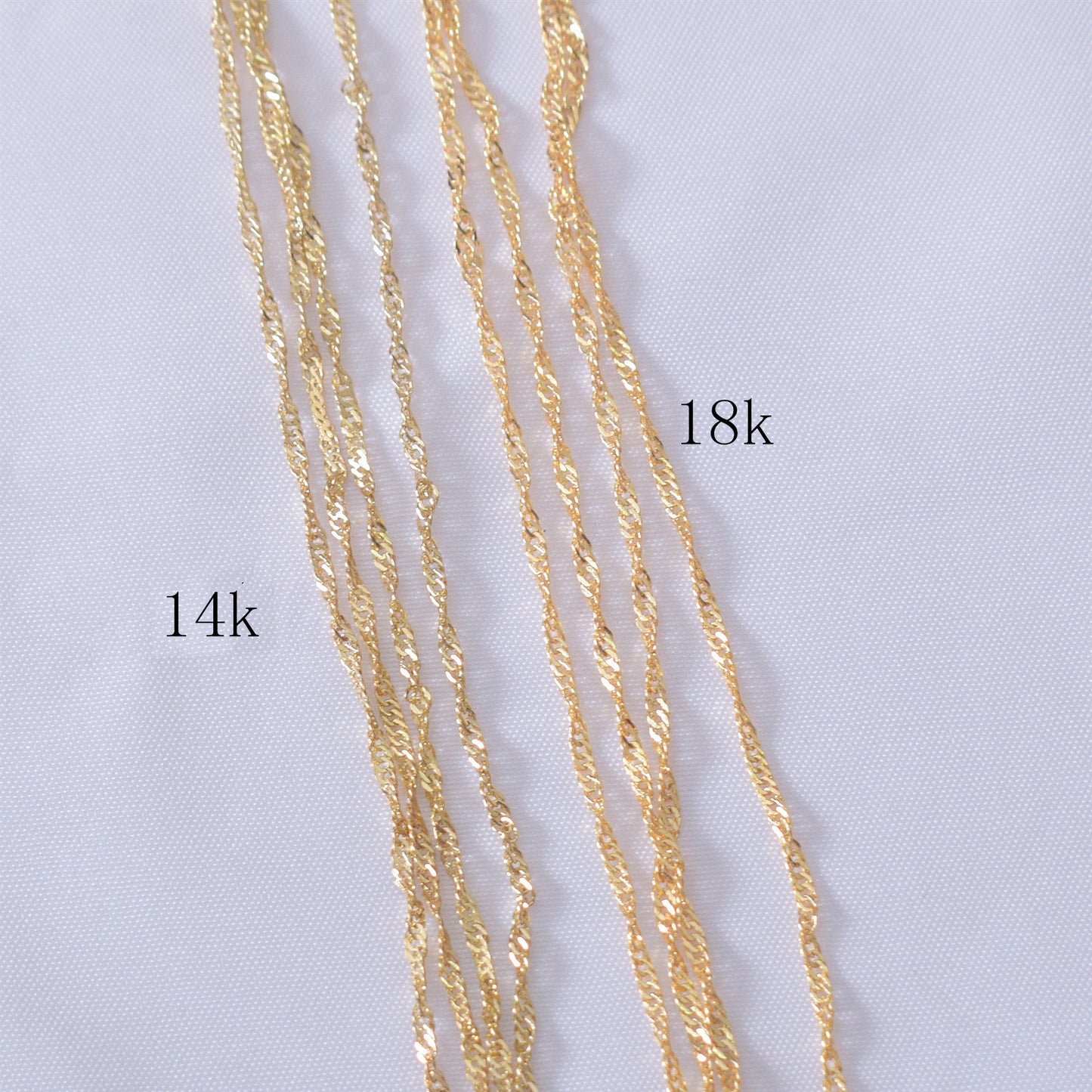 6.56 Feet/2M 18K Gold Filled Wavy Screw Necklace Bracelet Chains Roll For Jewelry Making Kit Chains Doki Decor   