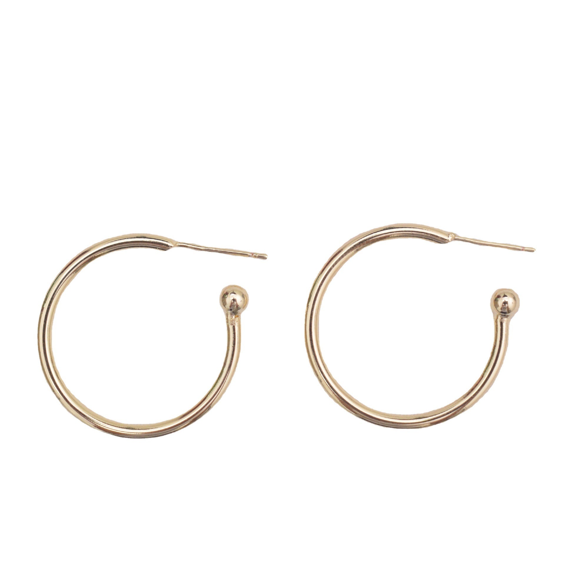 10PCS 14K Gold Filled 925 Sterling Sivler Earring Studs Large Hoops Smooth With Loop White Gold Earring Posts Blank For Jewelry Supplies Earrings Studs Doki Decor   