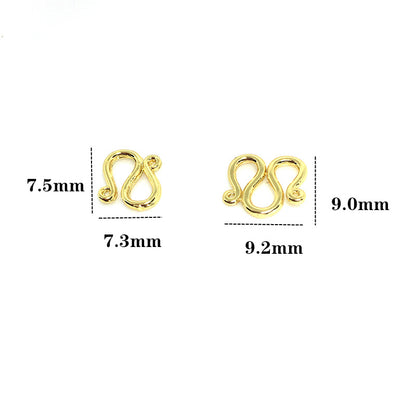 50PCS 14K Gold Filled S Clasps W Clasps Bending Type For Jewelry Making Finding Kits Repair Clasps Doki Decor   