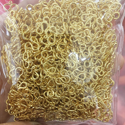 50PCS 14K Gold Filled S Clasps W Clasps Bending Type For Jewelry Making Finding Kits Repair Clasps Doki Decor   