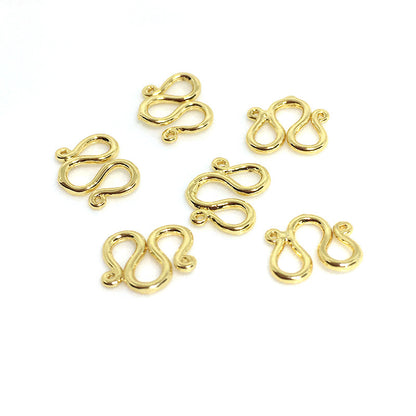 50PCS 14K Gold Filled S Clasps W Clasps Bending Type For Jewelry Making Finding Kits Repair Clasps Doki Decor W Clasps  