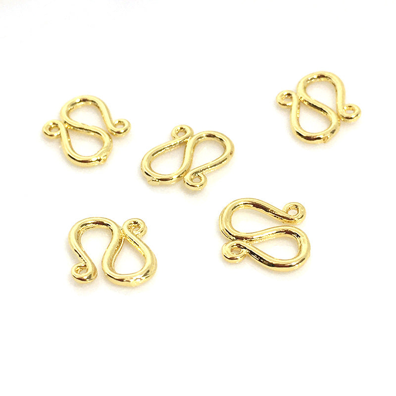 50PCS 14K Gold Filled S Clasps W Clasps Bending Type For Jewelry Making Finding Kits Repair Clasps Doki Decor S Clasps  