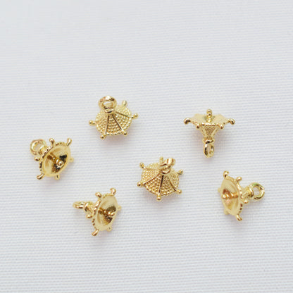 20PCS 14K Gold Filled Beads Pearls Tray Screws For Jewelry Making Finding Kits Repair Clasps Doki Decor 14K Gold  