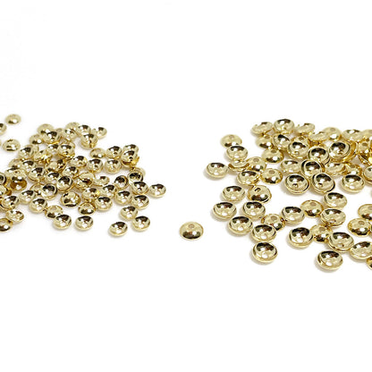 500PCS 14K Gold Filled Spacer Beads Tray Flower Bowl Flat Large Hole For Jewelry Making DIY Beads Doki Decor   