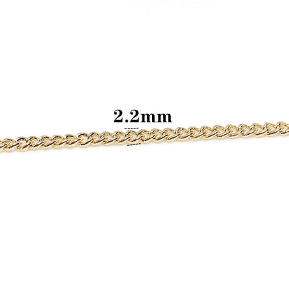 6.56 Feet/2M 14K Gold Filled Circle Chain Compact Necklace Bracelet Chains Roll White Gold Rose Gold For Jewelry Making Kit Chains Doki Decor   