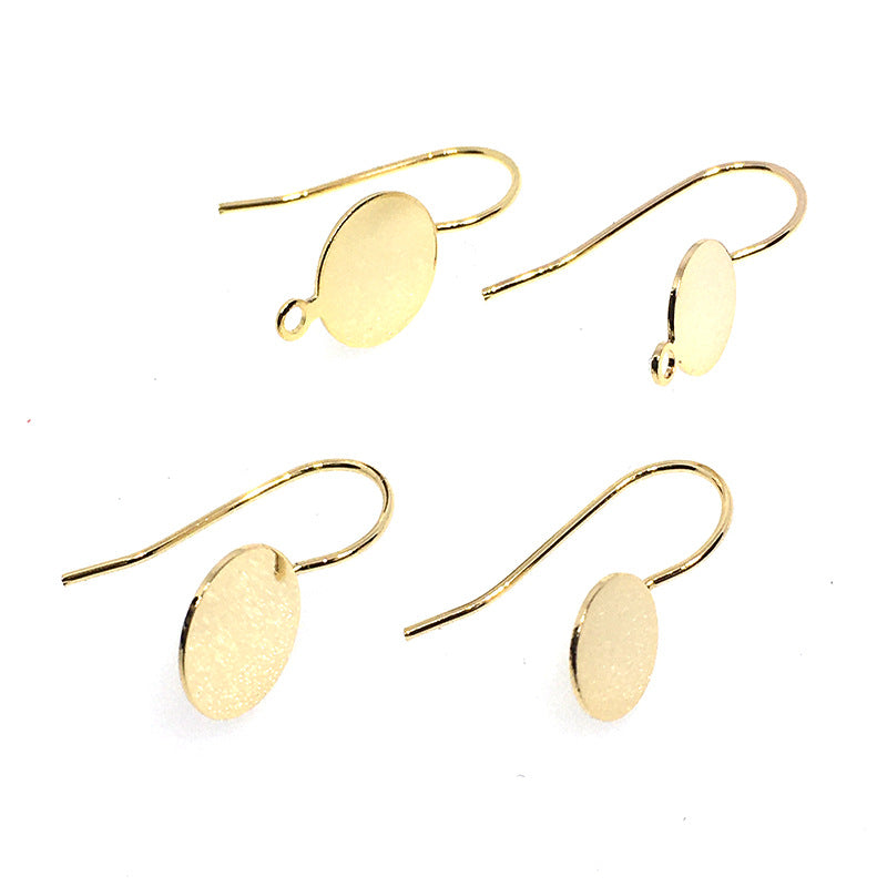 10PCS 14K Gold Filled Earring Hooks With Loop Circle Round Tray White Gold For Jewelry Making Earrings Hooks Doki Decor   