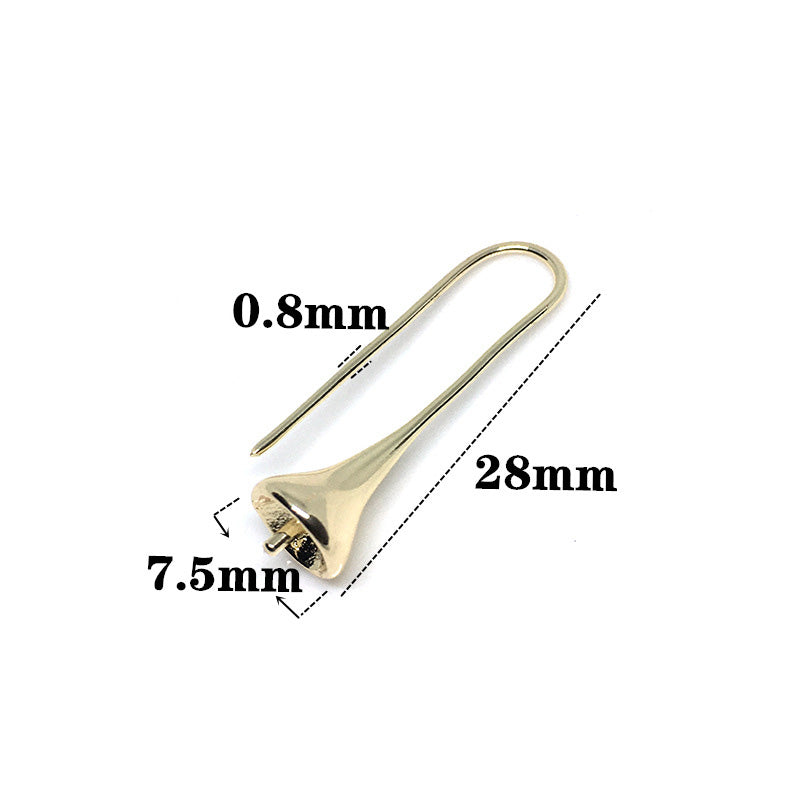 10PCS 14K Gold Filled Earring Hooks White Gold Pearl Beads Tray For Jewelry Making Earrings Hooks Doki Decor   