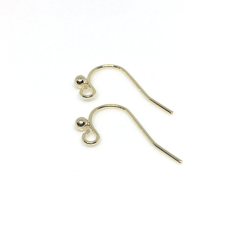 100PCS 14K Gold Filled Earring Hooks Ball With Loop Dangle Fish Earwire White Gold For Jewelry Making Earrings Hooks Doki Decor   