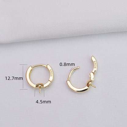 10PCS 14K Gold Filled Earring Hoops 925 Sterling Silver Pearl Tray Lever Back Beading Hoop Round For Jewelry Making Earrings Hoops Doki Decor   