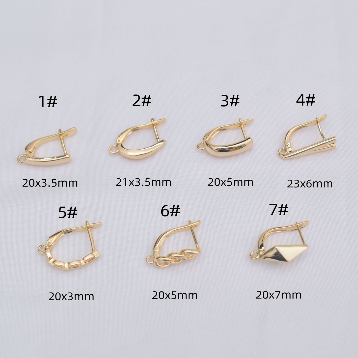 10PCS 14K Gold Filled Earring Hoops U Type With Loop Dangle Lever Back Beading Hoop White Gold For Jewelry Making Earrings Hoops Doki Decor   