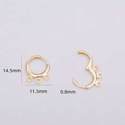 20PCS 14K Gold Filled Earring Hoops Round Circle With Loop Dangle Lever Back Beading Hoop White Gold For Jewelry Making Earrings Hoops Doki Decor   