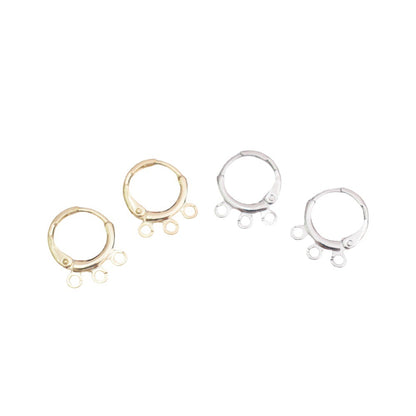 20PCS 14K Gold Filled Earring Hoops Round Circle With Loop Dangle Lever Back Beading Hoop White Gold For Jewelry Making Earrings Hoops Doki Decor   